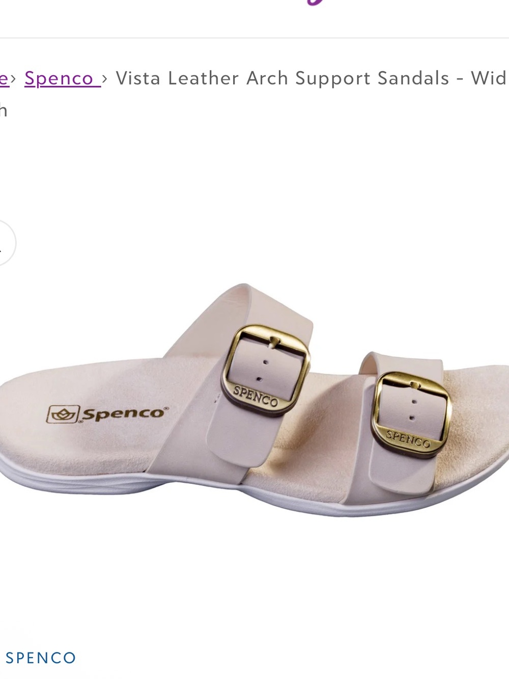 New NIB Spenco women’s sandals Vista Grey Morning Sz 9.5 Wide $80